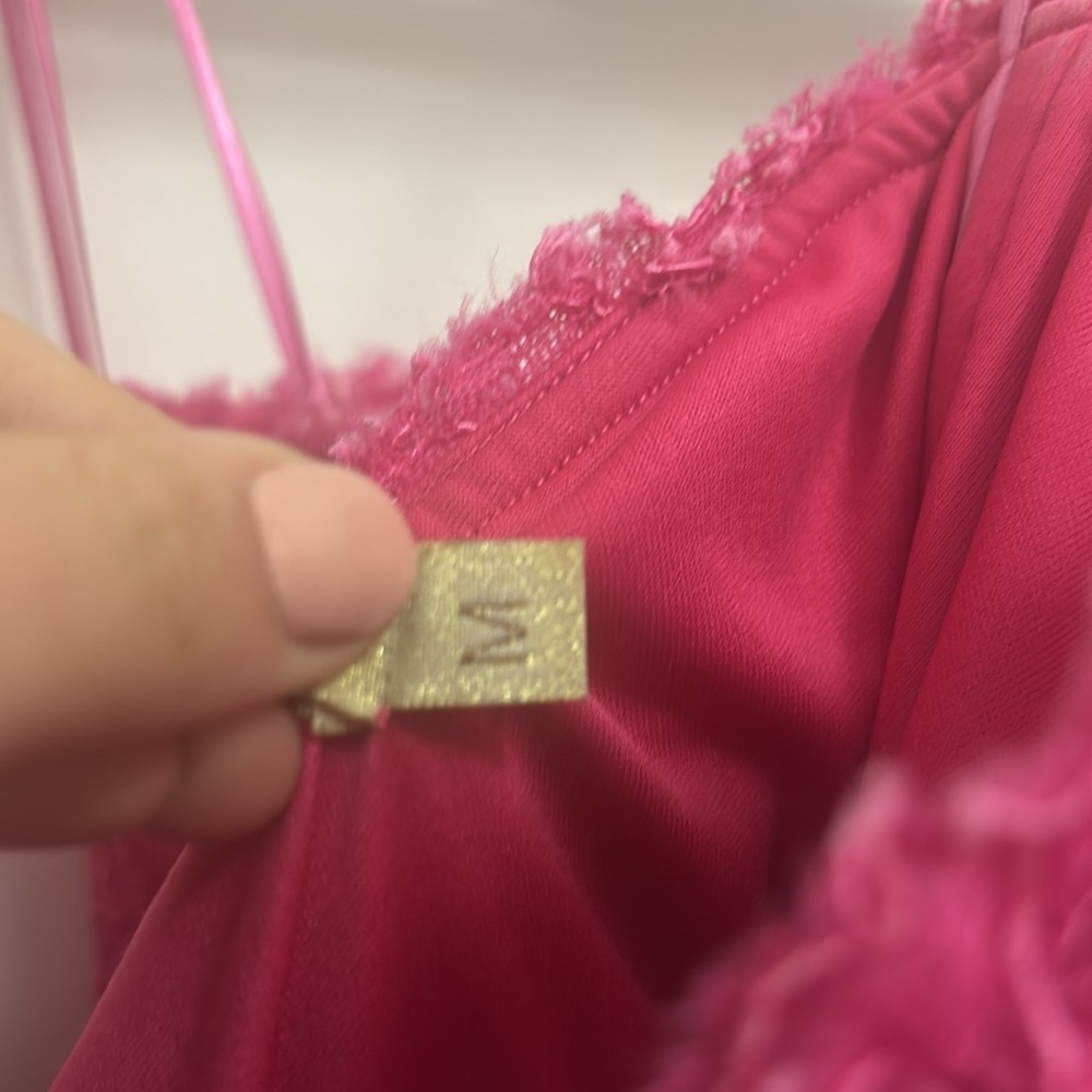 Neiman Marcus Strapless Pink Lace Dress - Picture 11 of 14